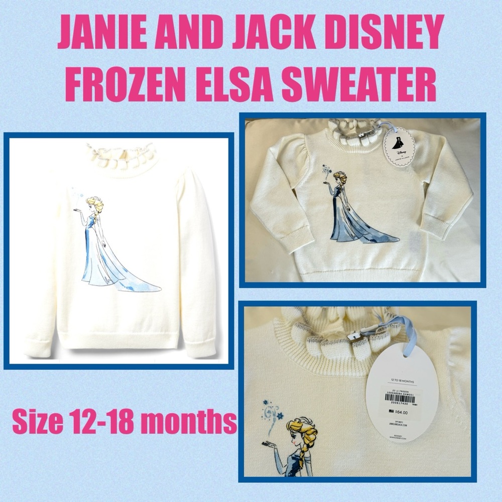 JANIE AND JACK DISNEY FROZEN ELSA SWEATER